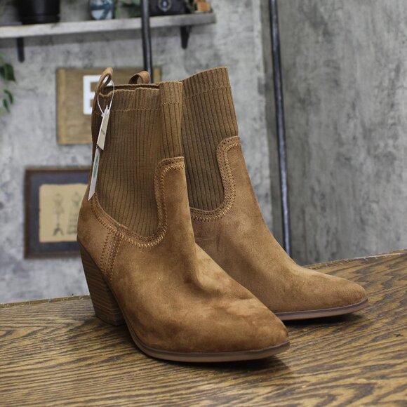 Universal Thread Womens Kinley Ankle Boots 88225814 Cognac Brown 8.5M - Picture 1 of 9